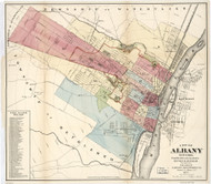 Albany 1875 - Old Map Reprint - New York Cities Other Albany Co.
