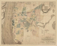 Poughkeepsie 1834 - Old Map Reprint - New York Cities Other Dutchess Co.