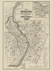 Rochester 1872 - Old Map Reprint - New York Cities Other Monroe Co.
