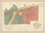 Utica 1876 - Old Map Reprint - New York Cities Other Oneida Co.