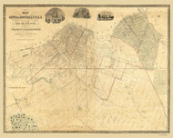 Brooklyn 1850 - Old Map Reprint - New York Cities Other Westchester Co.