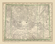 Wyoming 1879  - Old State Map Reprint