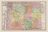Wyoming 1897  - Old State Map Reprint