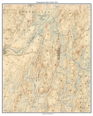 Bath 1894 - Custom USGS Old Topo Map - Maine