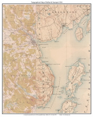 Belfast & Searsport 1904 - Custom USGS Old Topo Map - Maine