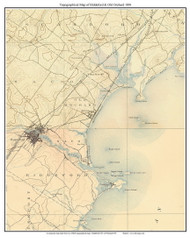 Biddeford & Old Orchard 1891 - Custom USGS Old Topo Map - Maine