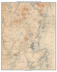 Camden, Rockland, and Rockport 1906 - Custom USGS Old Topo Map - Maine