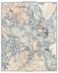 Eastport 1908 - Custom USGS Old Topo Map - Maine
