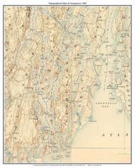 Georgetown 1894 - Custom USGS Old Topo Map - Maine