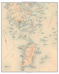 Isle Au Haut & Stonington 1904 - Custom USGS Old Topo Map - Maine