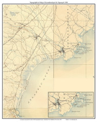 Kennebunkport & Ogunquit 1915 - Custom USGS Old Topo Map - Maine