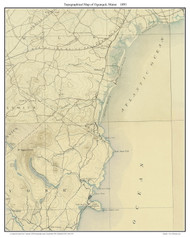 Ogunquit 1893 - Custom USGS Old Topo Map - Maine