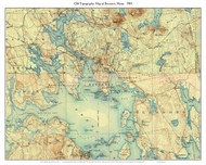 Sorrento 1904 - Custom USGS Old Topo Map - Maine
