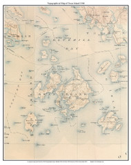 Swan Island 1904 - Custom USGS Old Topo Map - Maine