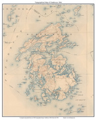 Vinalhaven 1904 - Custom USGS Old Topo Map - Maine