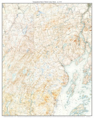Waldo County 1915 - Custom USGS Old Topo Map - Maine