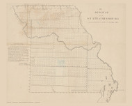 Missouri 1843 U.S. Surveyor General - Old State Map Reprint