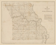 Missouri 1848 U.S. Surveyor General - Old State Map Reprint