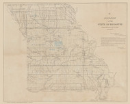 Missouri 1850 U.S. Surveyor General - Old State Map Reprint