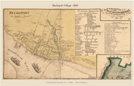 Bucksport Village, Maine 1860 Old Town Map Custom Print - Hancock Co.