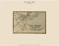 The Colony, Maine 1860 Old Town Map Custom Print - Hancock Co.