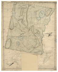 Salisbury 1853  - Old Map Reprint - Connecticut Cities Other