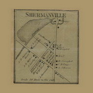 Shermanville, Pennsylvania 1865 Old Town Map Custom Print - Crawford Co.