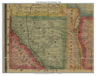 South Shenango & West Shenango, Pennsylvania 1865 Old Town Map Custom Print - Crawford Co.