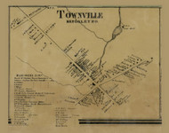 Townville, Pennsylvania 1865 Old Town Map Custom Print - Crawford Co.