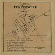 Turnersville, Pennsylvania 1865 Old Town Map Custom Print - Crawford Co.