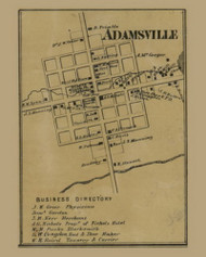 Adamsville, Pennsylvania 1865 Old Town Map Custom Print - Crawford Co.