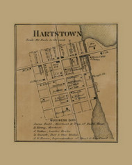 Hartstown, Pennsylvania 1865 Old Town Map Custom Print - Crawford Co.
