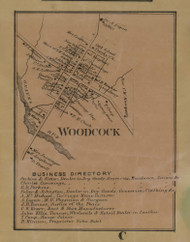 Woodcock Village, Pennsylvania 1865 Old Town Map Custom Print - Crawford Co.