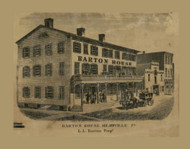 Barton House, Pennsylvania 1865 Old Town Map Custom Print - Crawford Co.