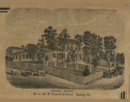 Shady Home Residence of H. Powell & Sons, Pennsylvania 1865 Old Town Map Custom Print - Crawford Co.