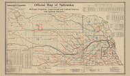 Nebraska 1898 Bureau of Transportation - Old State Map Reprint