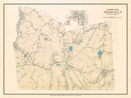 Brimfield, Massachusetts 1912 Old Town Map Custom Reprint - Hampden Co.