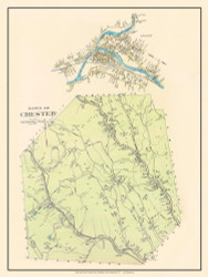Chester, Massachusetts 1912 Old Town Map Custom Reprint - Hampden Co.