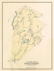 Montgomery, Massachusetts 1912 Old Town Map Custom Reprint - Hampden Co.