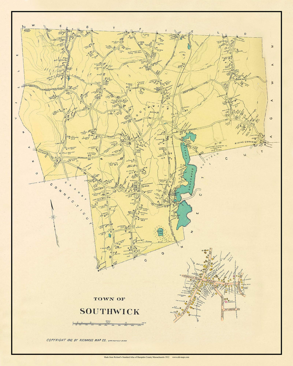 Aerial Photography Map of Hanson, MA Massachusetts
