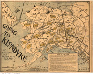 Alaska 1897 Bloom - Alaska - Going to the Klondike - Old State Map Reprint