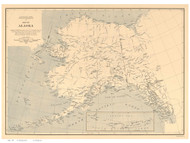 Alaska 1909 Brooks - Old State Map Reprint