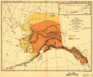 Alaska 1882 Petroof - Mink - Old State Map Reprint