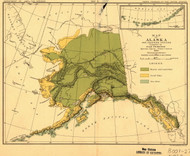 Alaska 1882 Petroof - Otters - Old State Map Reprint