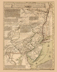 Pennsylvania, New Jersey, New York and Three Delaware Counties, 1749 Northeast Not NE - USA Regionals