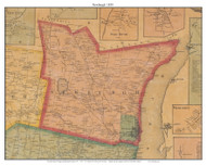 Newburgh - LANDSCAPE, New York 1859 Old Town Map Custom Print with Homeowner Names - Orange Co.