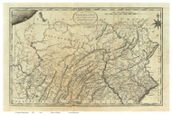 Pennsylvania 1795 Howell & Lewis - Old State Map Reprint