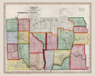 Chemung & Tioga County New York 1840 - Burr State Atlas