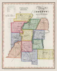Livingston County New York 1840 - Burr State Atlas