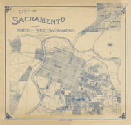 Sacramento 1915  - Old Map Reprint - California Cities